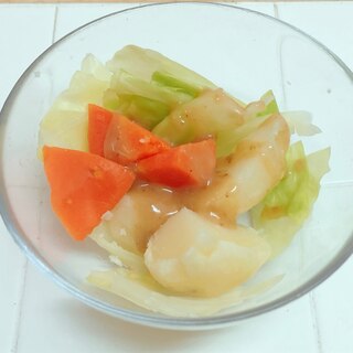 にんじんじゃがいもキャベツのごまだれ温野菜